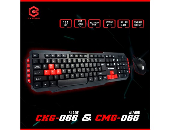 Cyborg Keyboard CKG-066 Multimedia & Mouse CMG-066