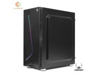 Cube Gaming CRESCENT RGB Temperred Glass Gaming Case - Black/White