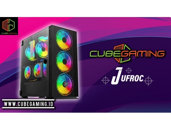 Cube Gaming Jufroc - Tempered Glass ATX 3x 14CM RGB Fan