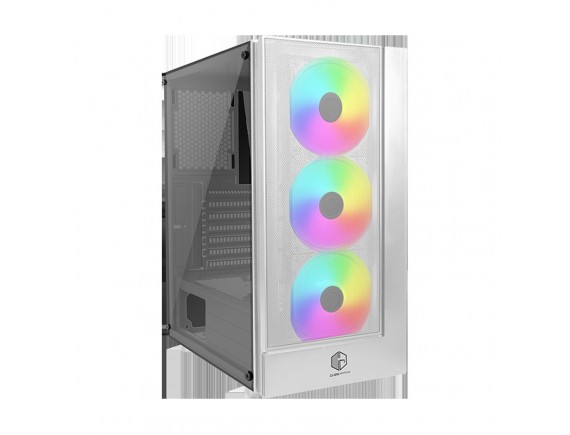 Cube Gaming Lich White Include 3 Fan RGB ATX Gaming Case