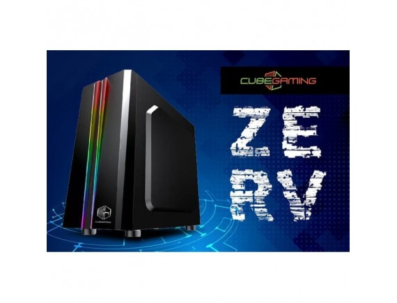 Cube Gaming Zerv Front Dual Strip RGB Tempered Glass ATX Gaming Case
