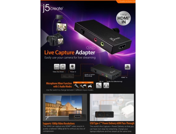 J5Create Live Capture Adaptor