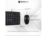 Micropack Wired KM-2003 Classic Combo Mouse Keyboard