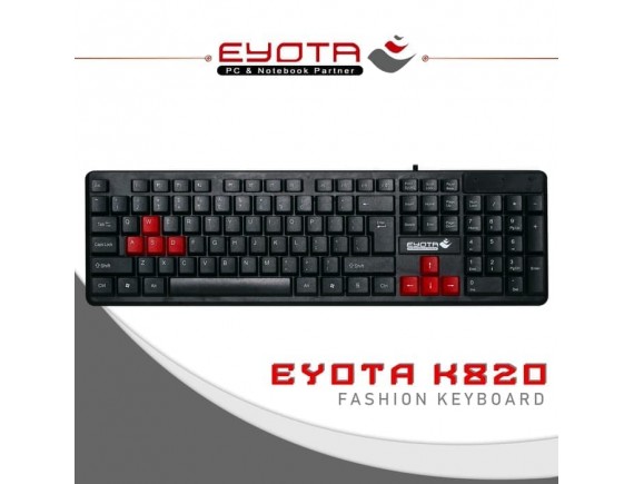 Keyboard USB Eyota K820 Fashion PC dan Laptop