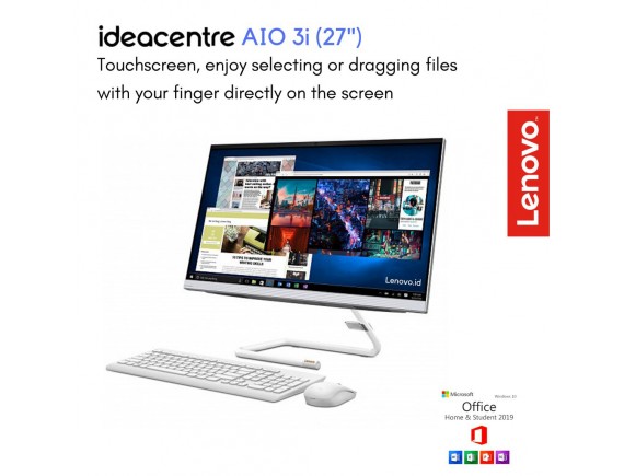 Lenovo AIO 3 Core i5 10400T, 8GB, 1TB, 22', Windows 10, White