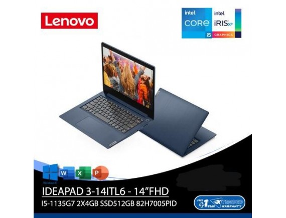 Lenovo IP3 C i5 1135G7 8GB 512GB SSD Intel Iris XE 14' FHD Backlit W10