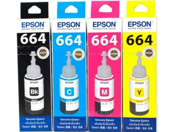 Tinta Printer Epson Original T664 T6641 T6642 T6643 T6644
