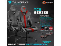 ThunderX3 YC3 Gaming Chair BLACK & BLACK RED