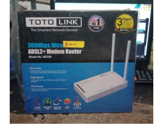 Totolink Wireless ADSL 2+ AP/Router - ND300