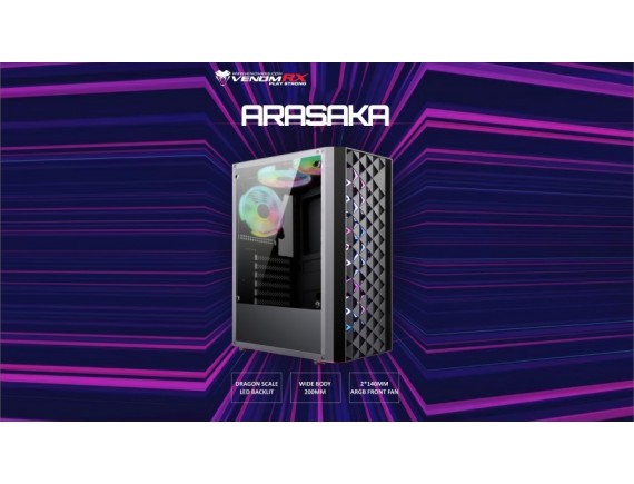 VenomRX Arasaka Casing 2 x 140mm RGB Fan