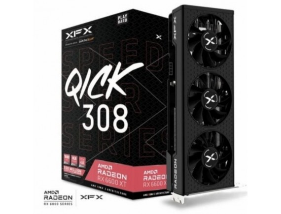 XFX VGA AMD Radeon RX 6600 XT Speedster QICK 308 Black 8GB GDDR6