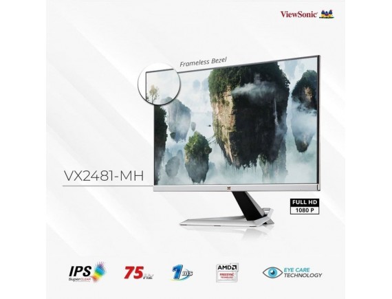ViewSonic VX2481-MH 24 Inch - FHD IPS 75Hz 1ms FreeSync SRGB Monitor