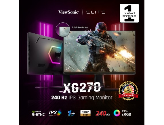 Viewsonic XG270 24' IPS Full HD 240 Hz 1 ms Nvidia G-Sync
