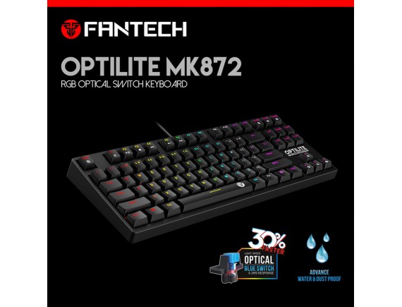 Fantech Optilite MK872 TKL - RGB Mechanical Keyboard Gaming